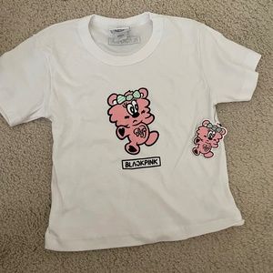 Blackpink x Verdy White Plush Women’s Baby T-shirt from LA PopUp Shop 2023